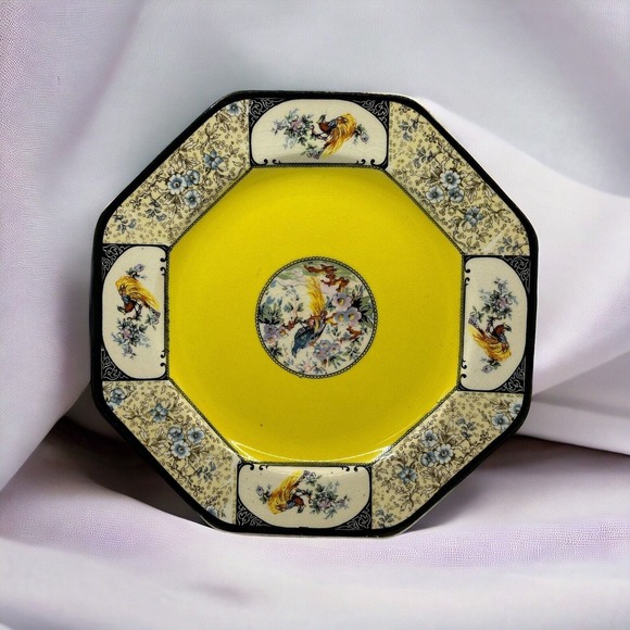 Wedgwood Plate Honolulu Pattern Year 1900 ANTIQUE England Vintage Unicorn Stamp